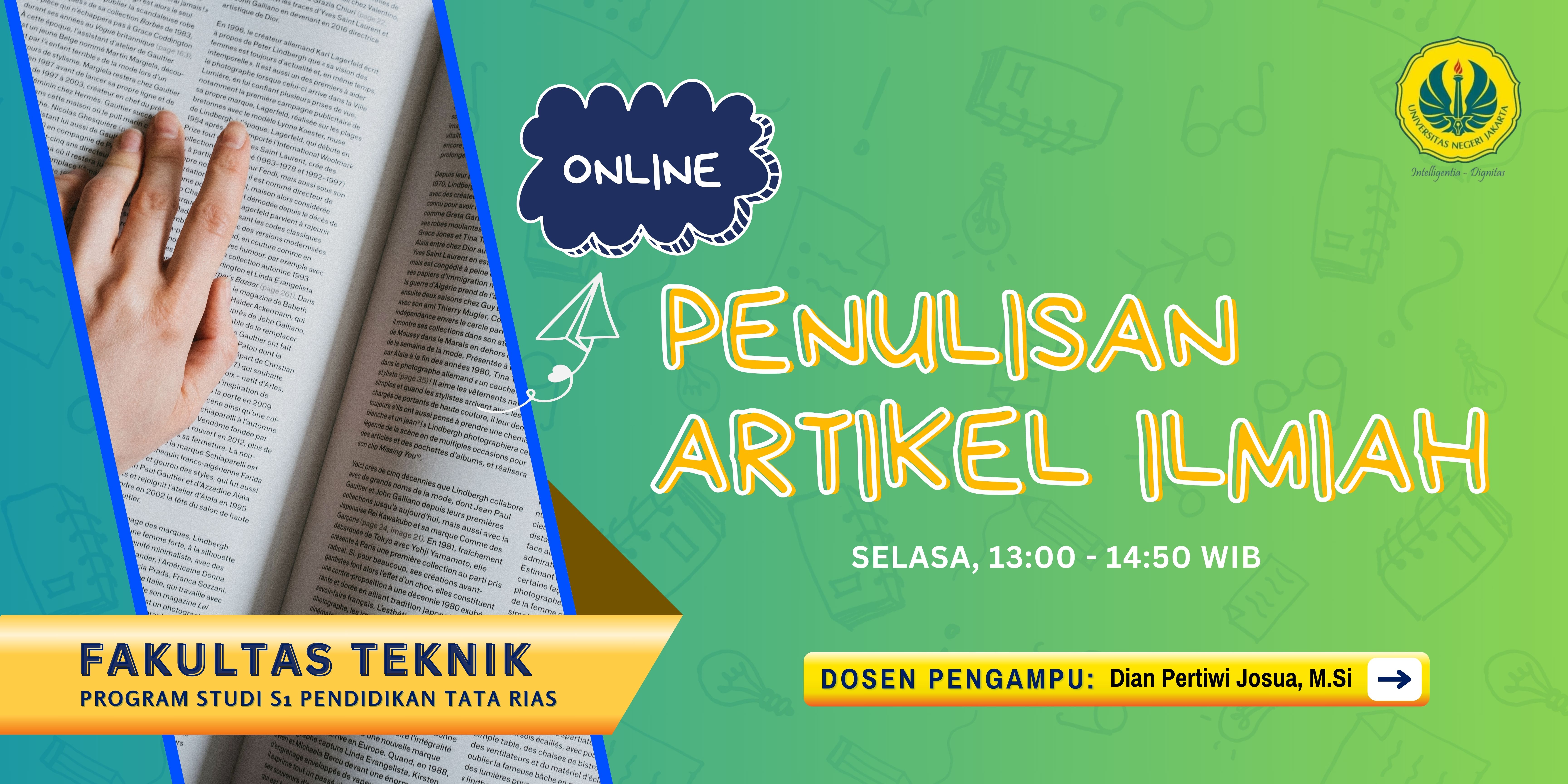 121 - Penulisan Artikel Ilmiah (B, SELASA 13.00 WIB)