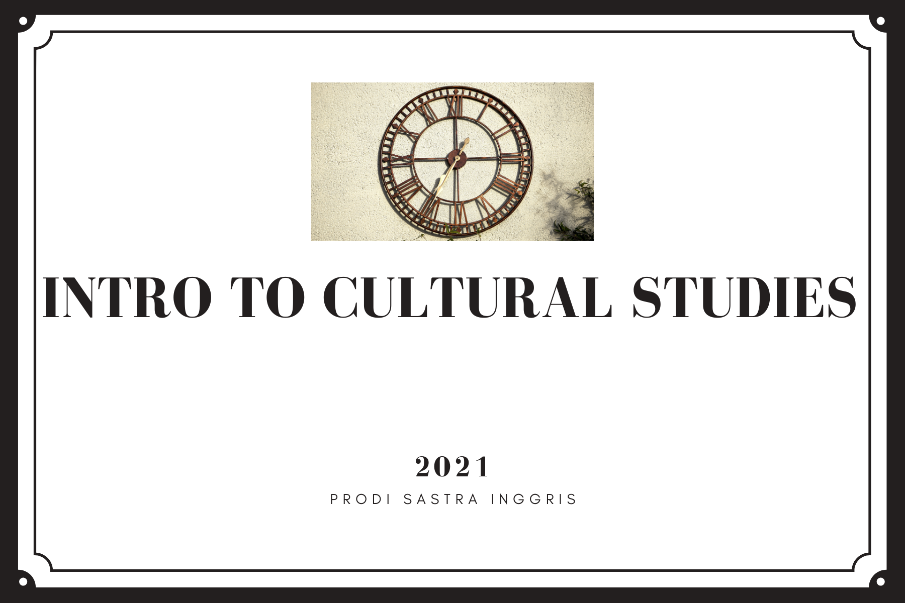 Intro to Cultural Studies