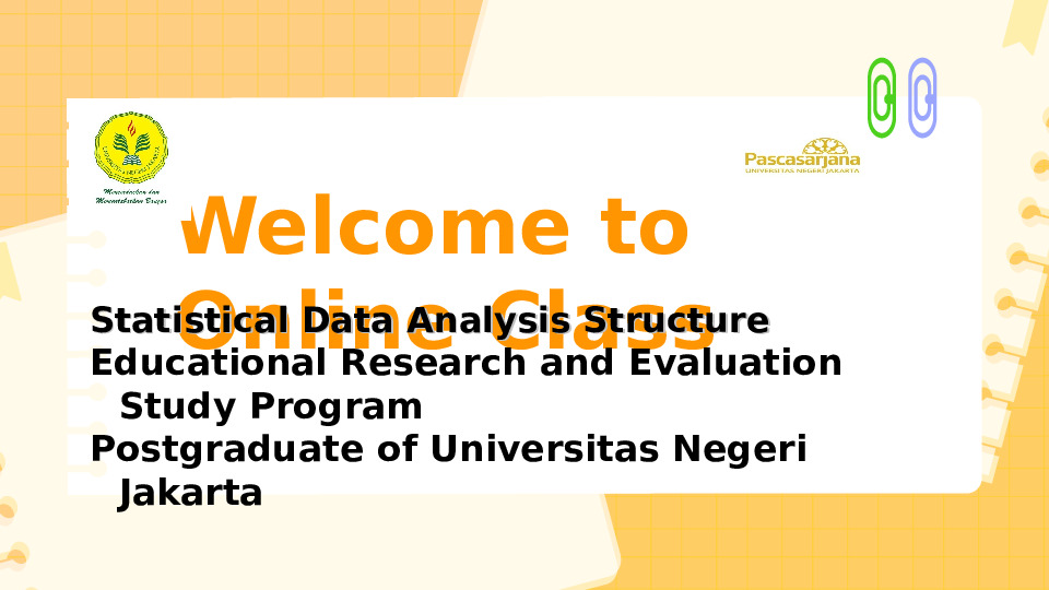 Statistical Data Analysis Structure