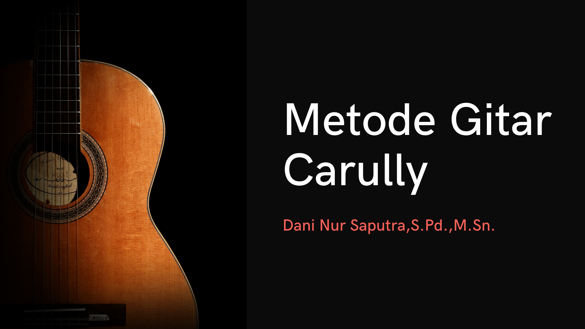 Metode Gitar F.Carulli (Kelas F)