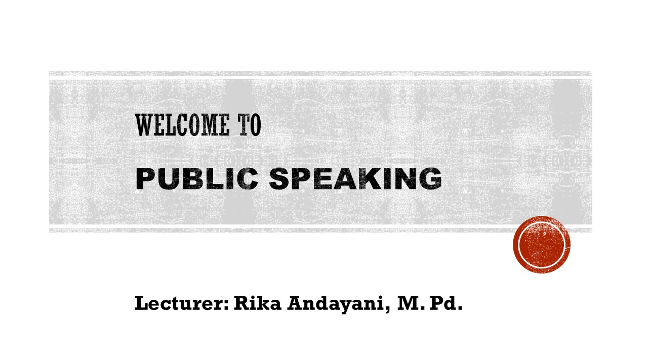 Public Speaking (119-22B)